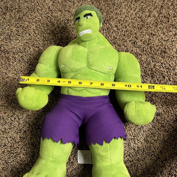 Incredible Hulk Marvel Plush 16 Inch Jointed Arms fully rotate Disney store - Picture 13 of 13